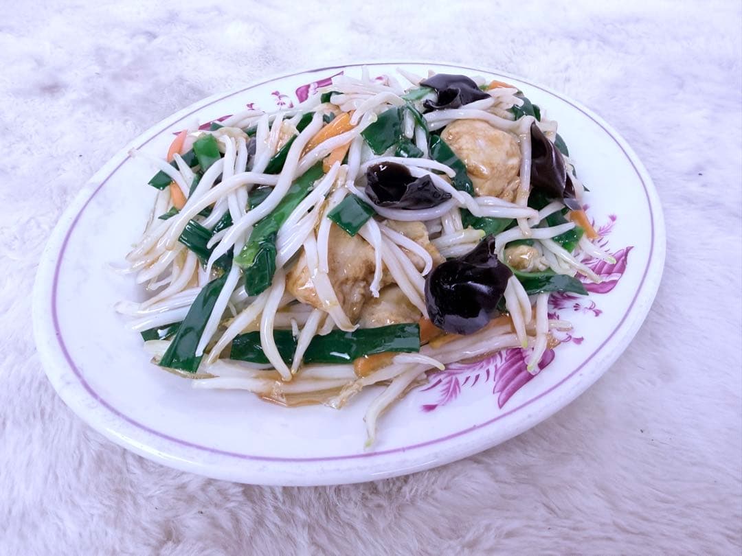 食品サンプル 肉野菜炒め 幅26cm 昭和レトロ 中華料理