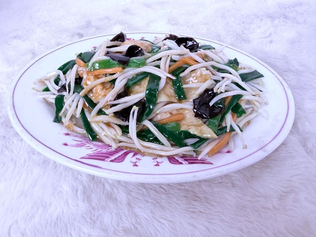 食品サンプル 肉野菜炒め 幅26cm 昭和レトロ 中華料理