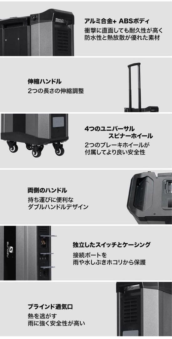 【道産子】SUNGZUポータブル電源SKA2500
