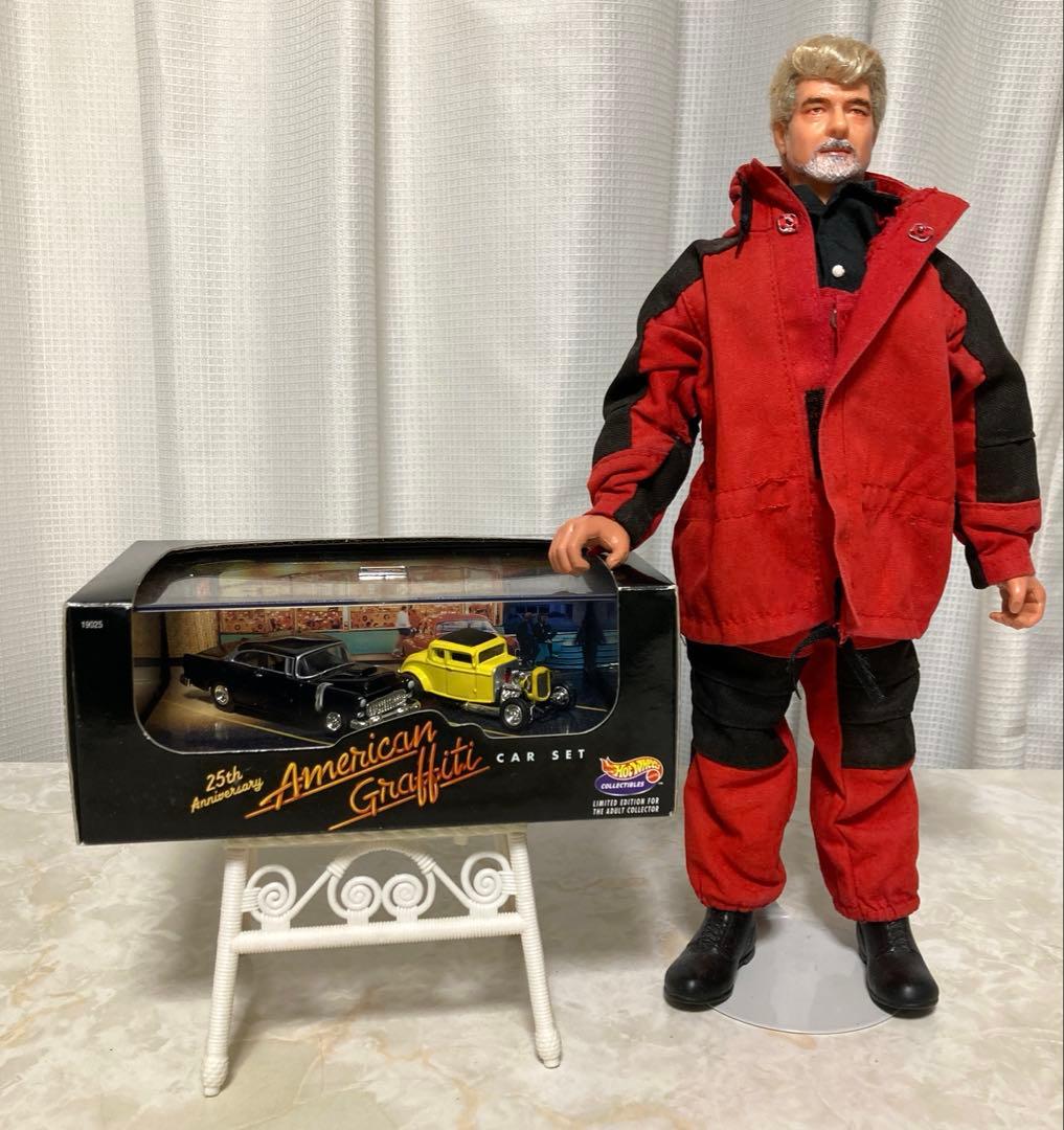 ホットウィール　アメリカングラフィティー　未開封+ ルーカス風カスタムフィギュア