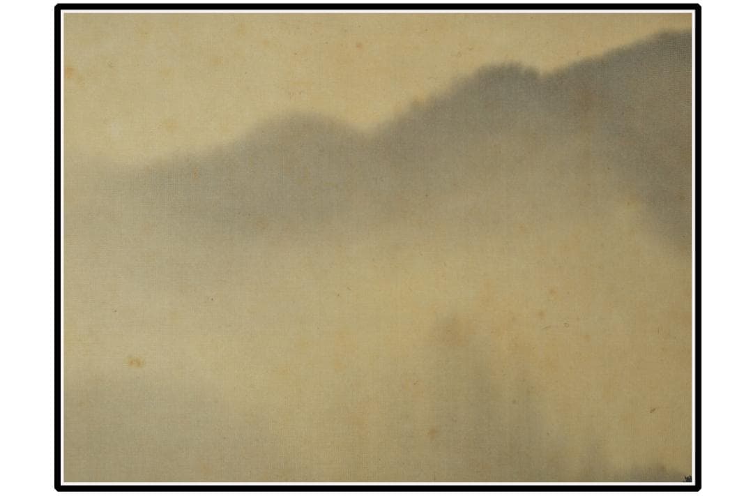 時代の掛軸　風景　肉筆保証　蔵整理不用品処理　中国美术品 X1093C16-9