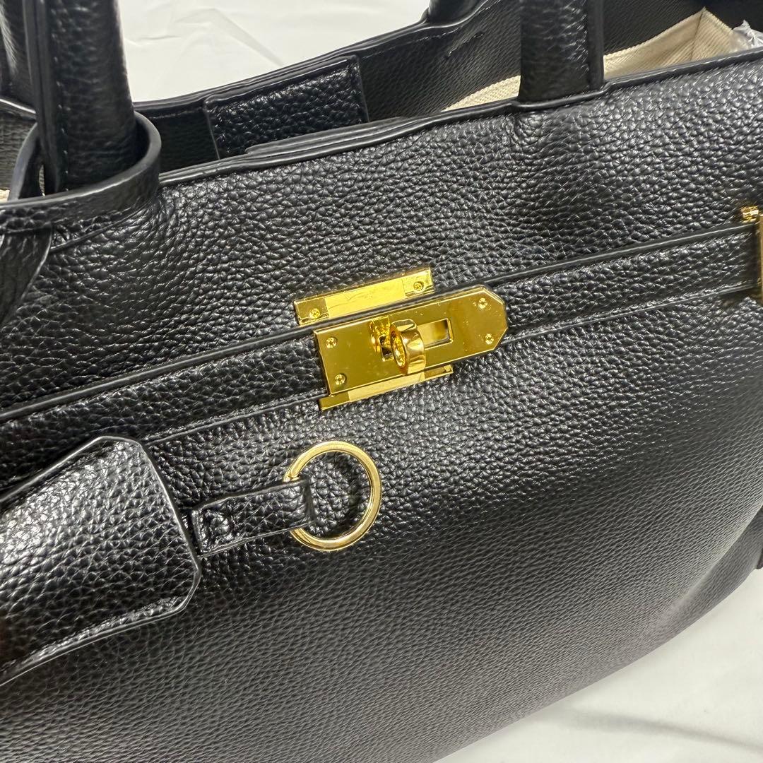 【極美品】スローブイエナ ハンド トートバッグ 底鋲 大容量 A4 2way 黒