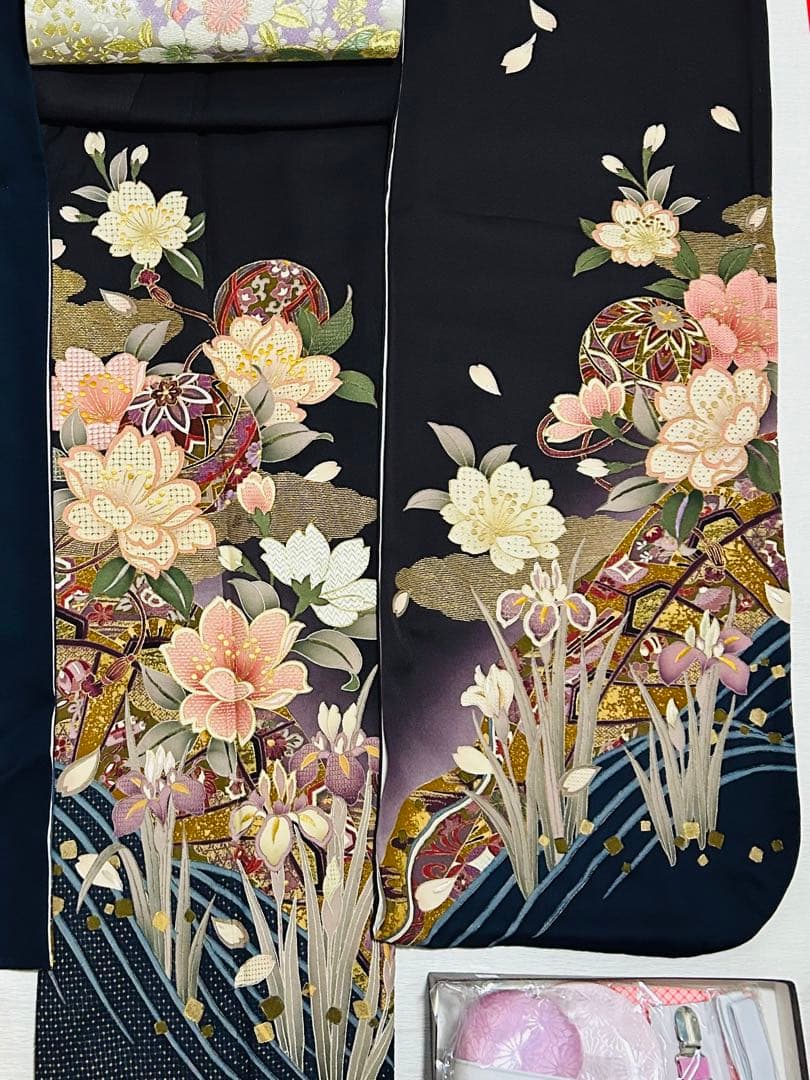 最高級汕頭総刺繍の届いて直ぐお召しになれます お振袖25点フルセット　やまと誂製