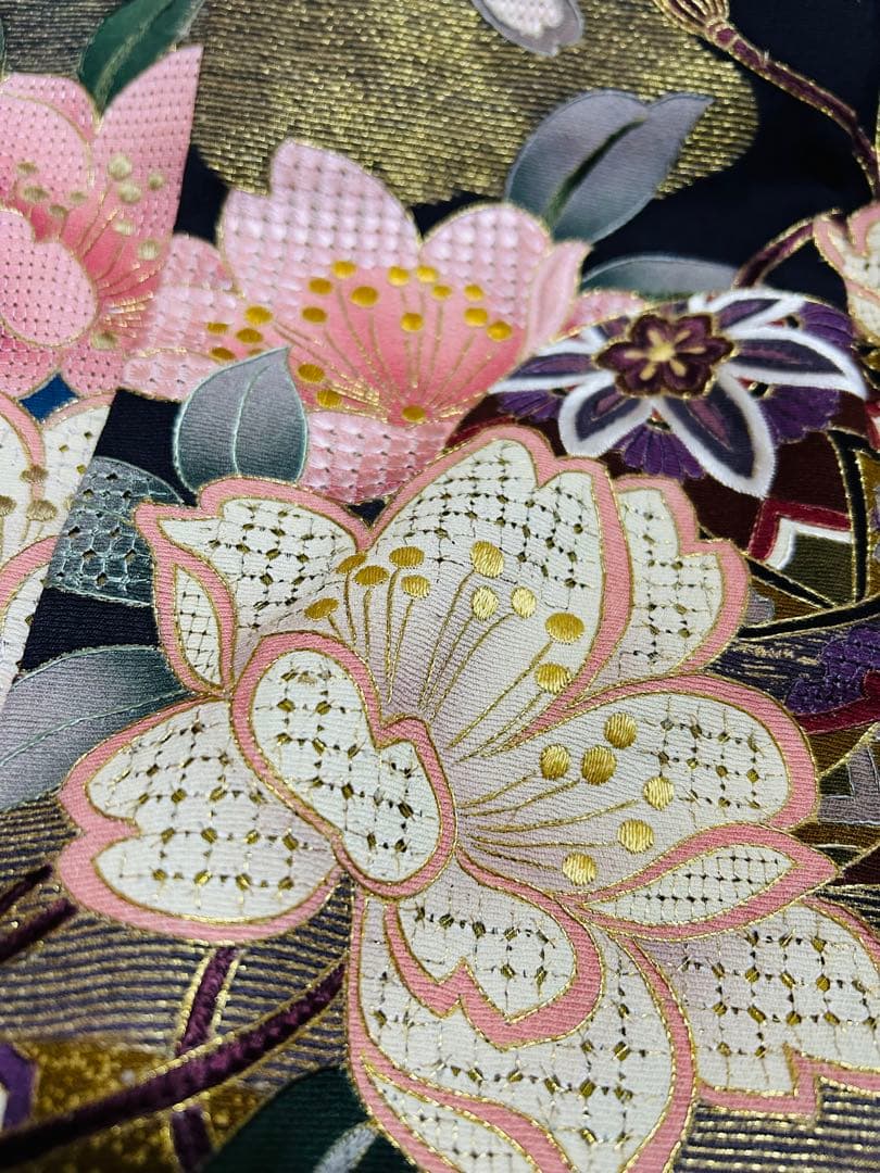 最高級汕頭総刺繍の届いて直ぐお召しになれます お振袖25点フルセット　やまと誂製