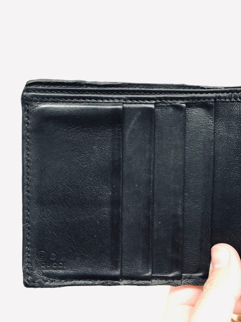 GUCCI ミニ財布 マイクロGG インターロッキング シマ 箱あり