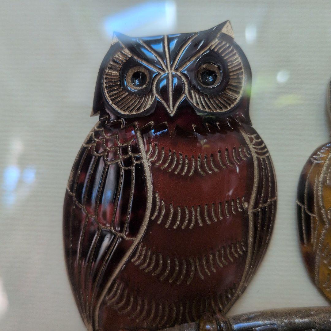 【定価15万円】べっ甲フクロウの装飾アート　値下げ可