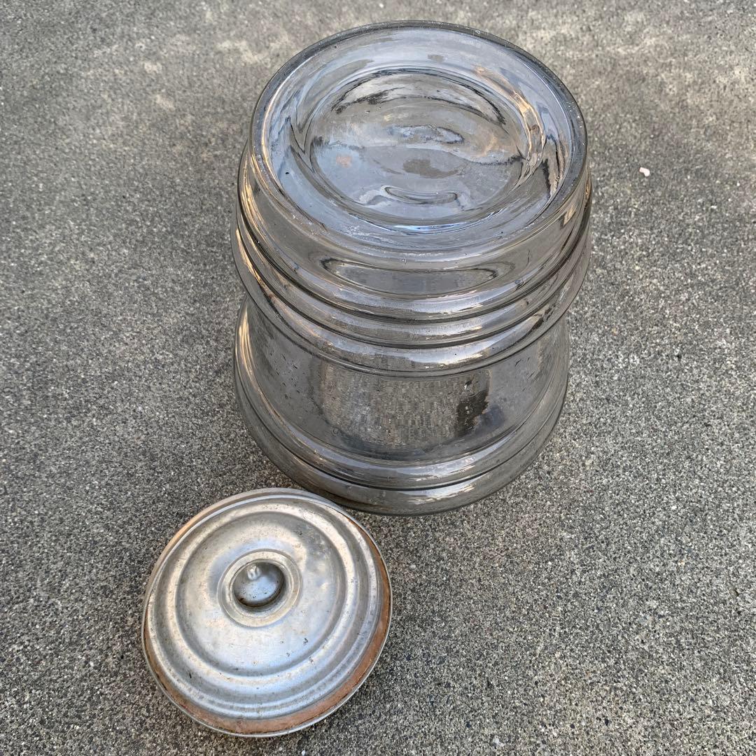 アンティーク ガラス瓶 タル型 古カラス 古道具 昭和レトロ