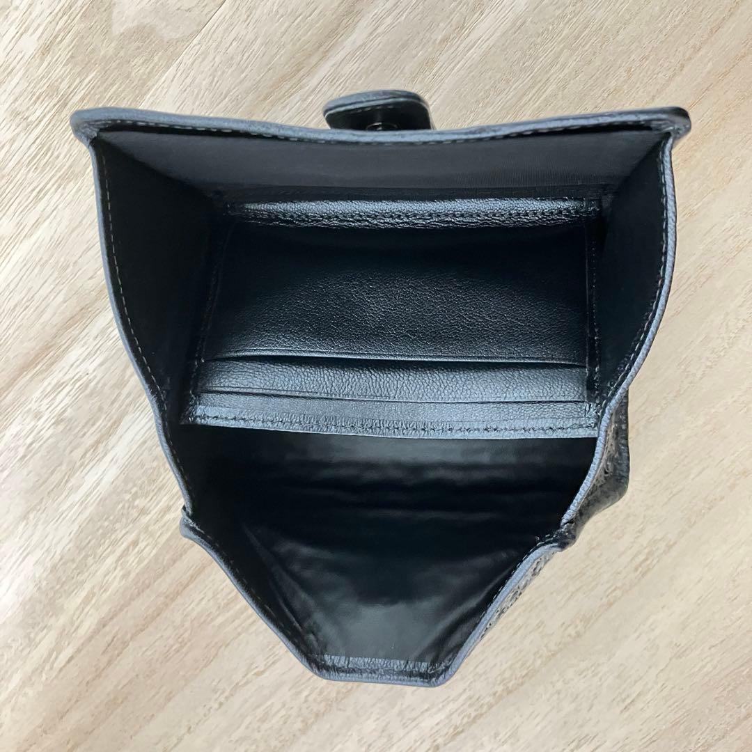 極美品✨ヒロコハヤシ✨ジラソーレ✨ミニモ ✨折り財布✨黒✨ブラック