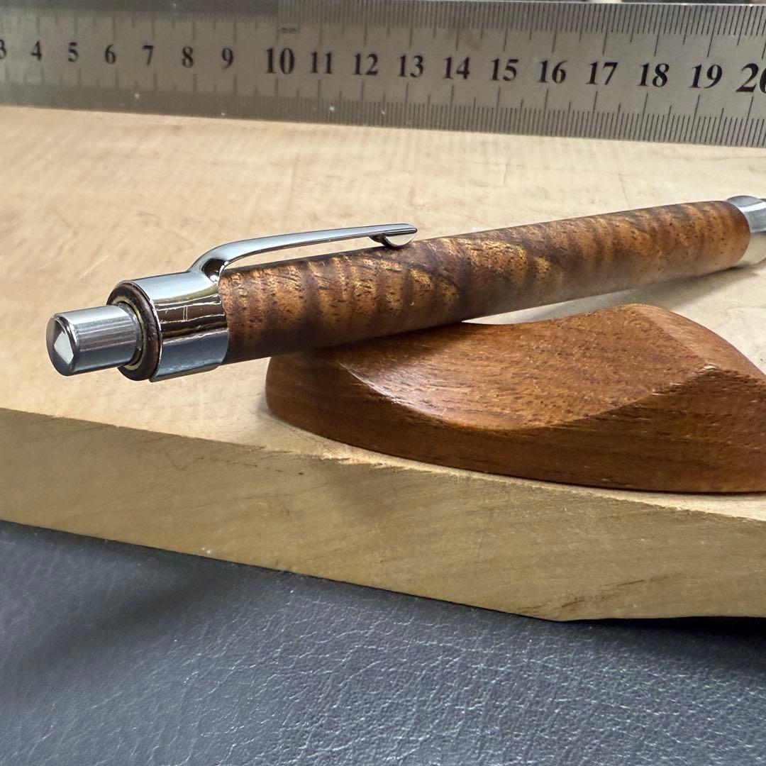 196ハワイアンコアカーリー　木製シャーペン　濃色　最強低重心R ステンレス