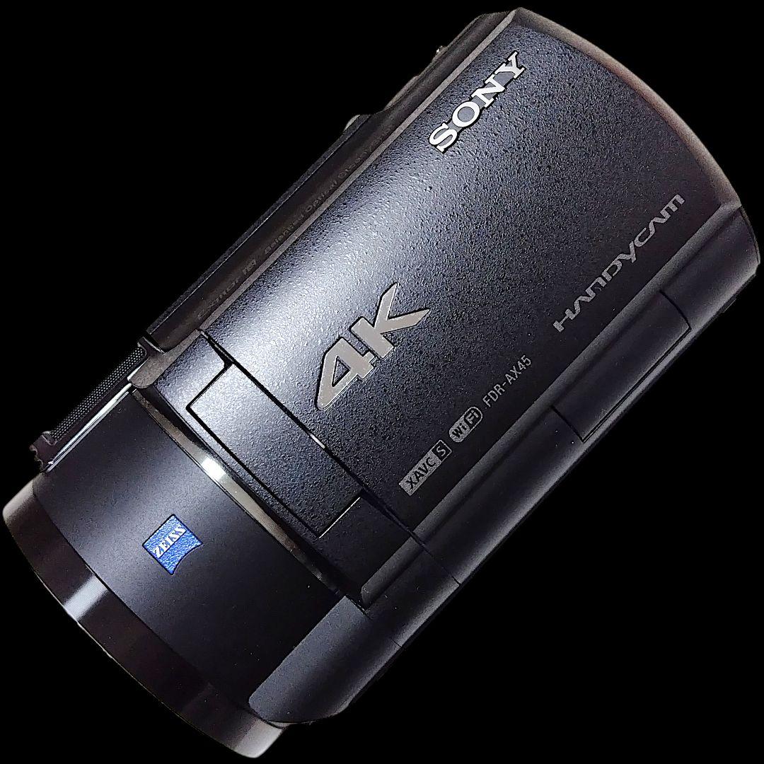 【美品】SONY ソニー 高性能 4Kビデオカメラ FDR-AX45A ブラック