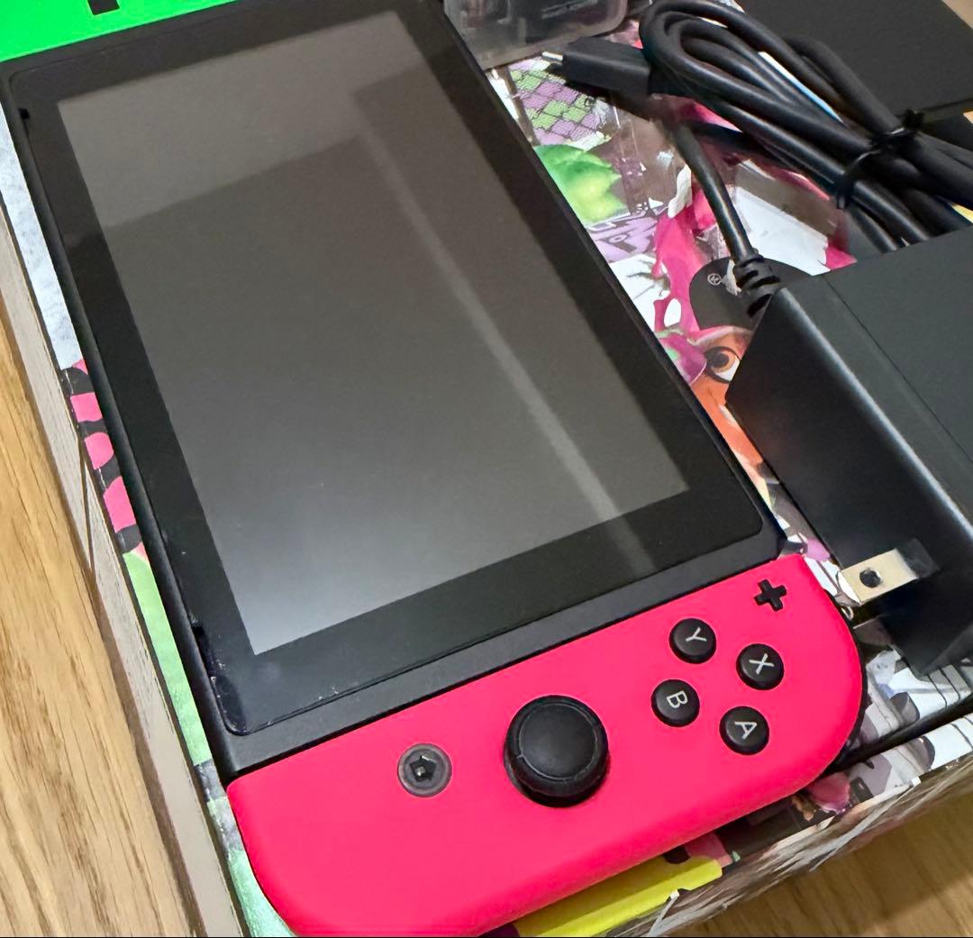 スイッチ本体 スプラトゥーン2デザイン＋ポーチ＋SDXCカード128GB