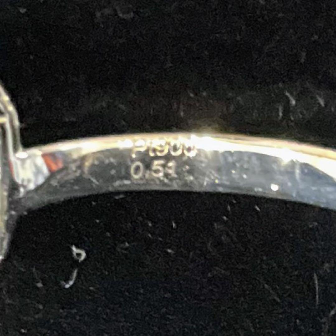 る*る様 コロンビア産エメラルド0.51ct PT900 ダイヤリング 12号