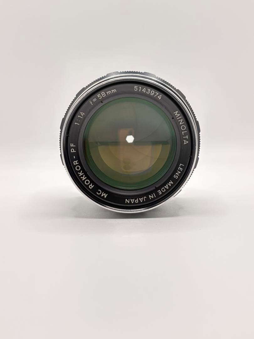 極玉　Minolta MC ROKKOR PF 58mm f1.4 分解清掃済