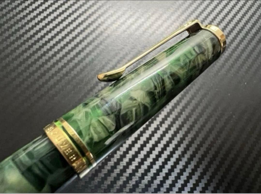 ペリカン 万年筆 未使用に近い 特別生産品 M600 M グリーンオーグリーン