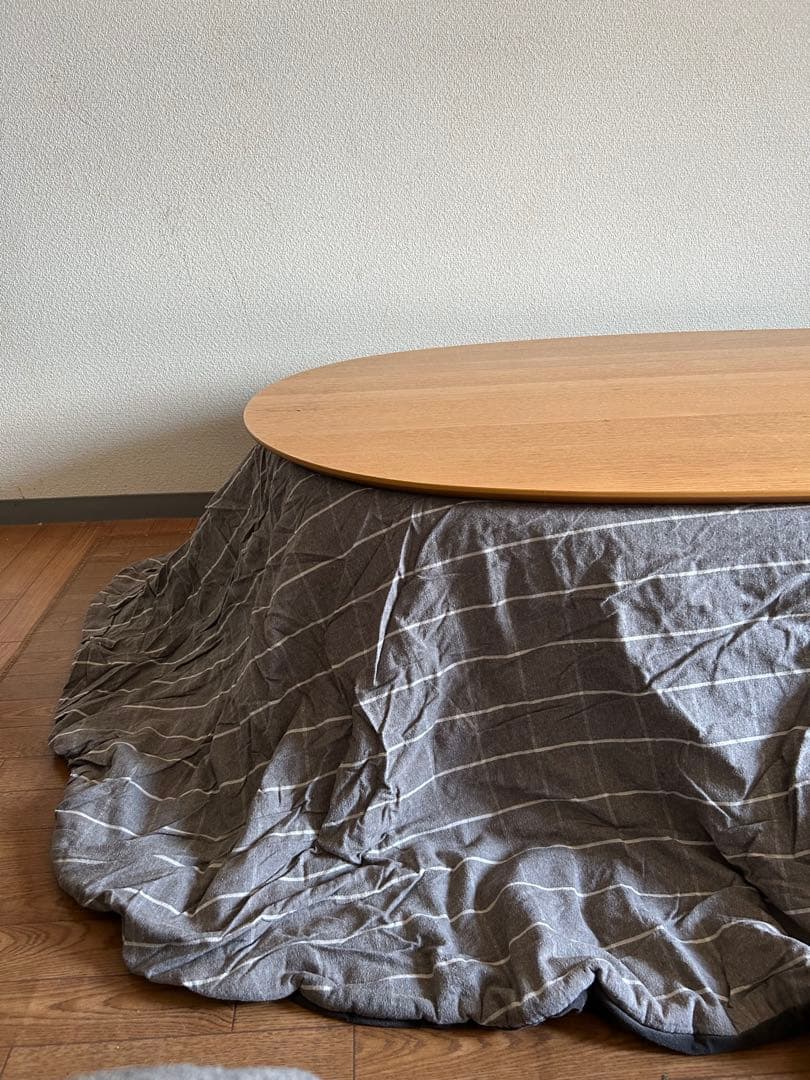 【1/29まで】無印良品 楕円こたつ　タモ材曲木脚 ナチュラル