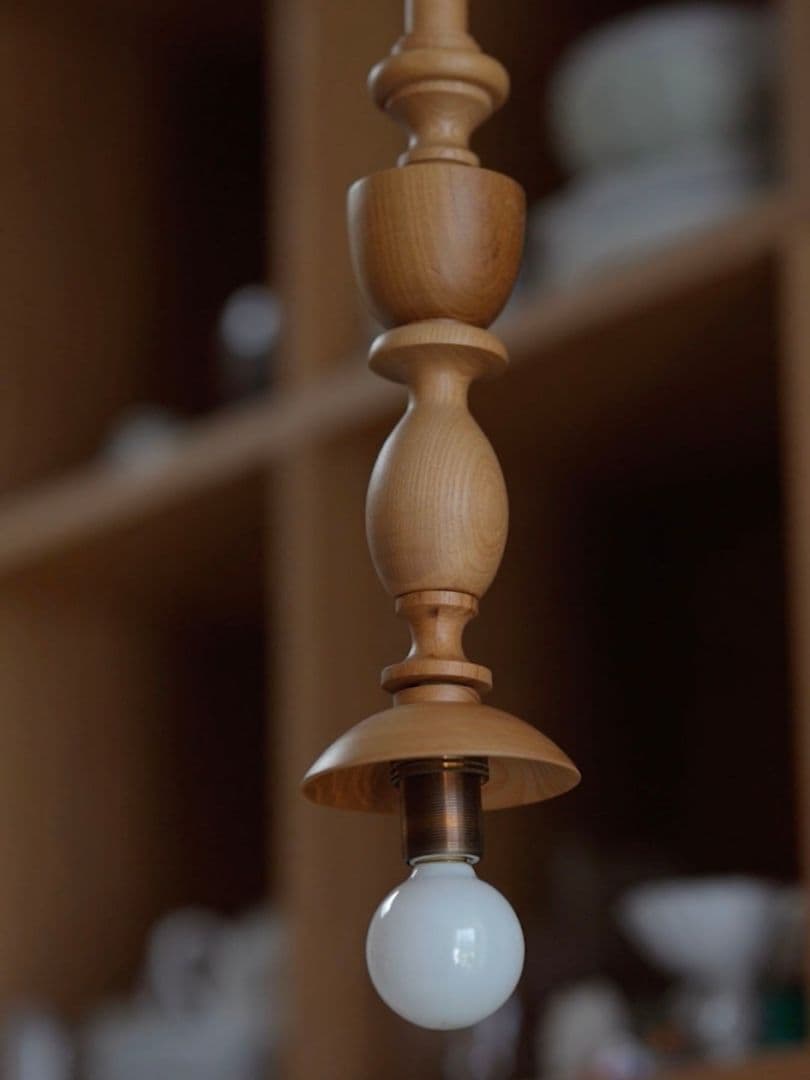 ★美品★オルネドフォイユ 木製ペンダントライト Orné de Feuilles