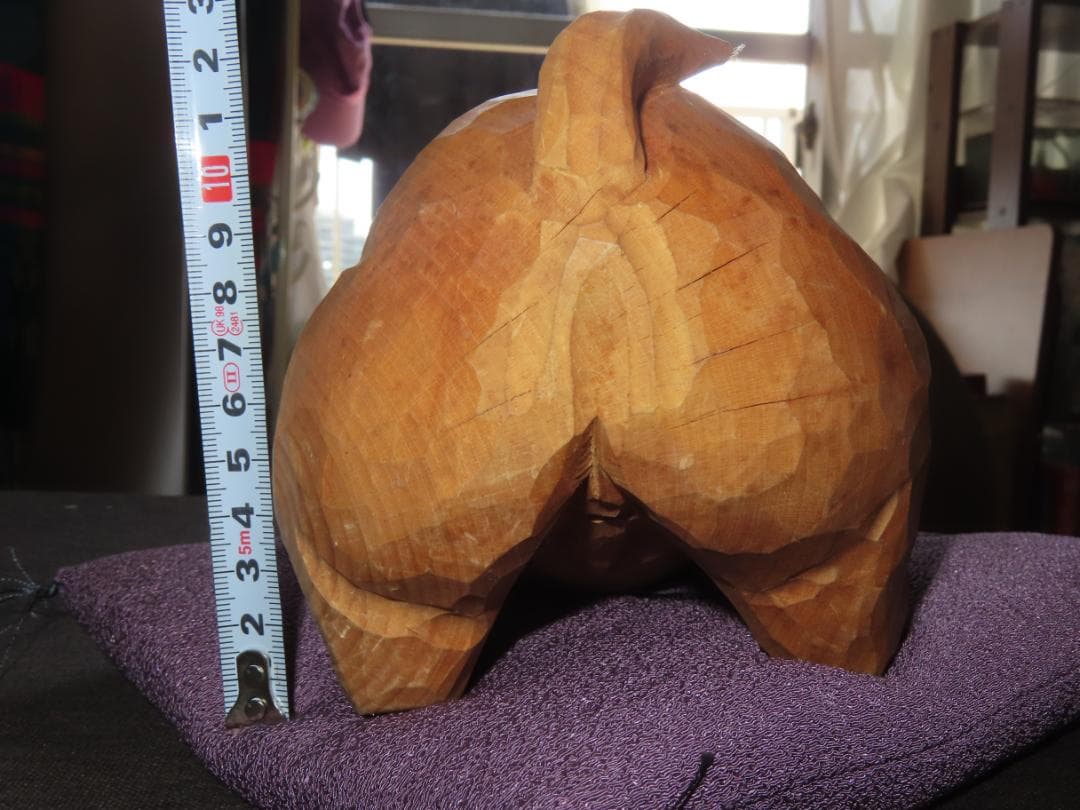 3 金岡作 金岡茂幸？　犬　イヌ 一刀彫　木彫り　木彫刻　アイヌ　北海道