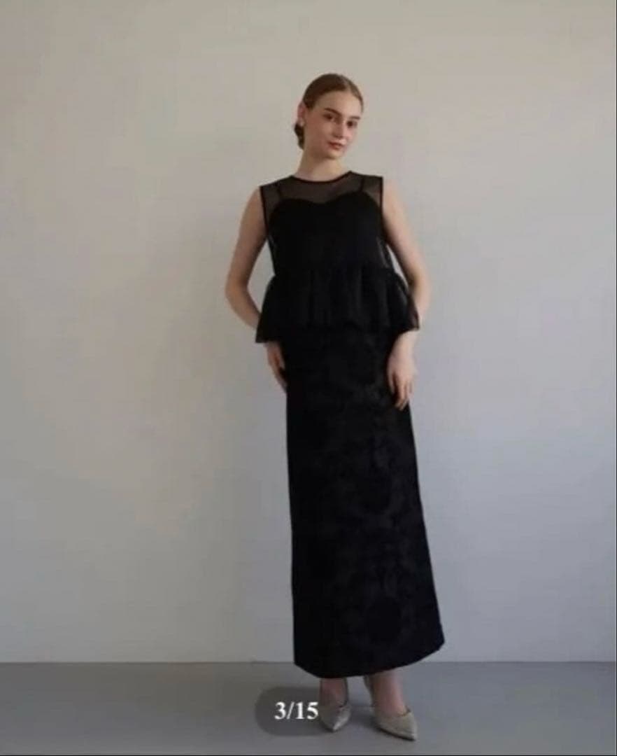 スーツ・フォーマル・ドレス Acka. sheer vest camisole one-piece