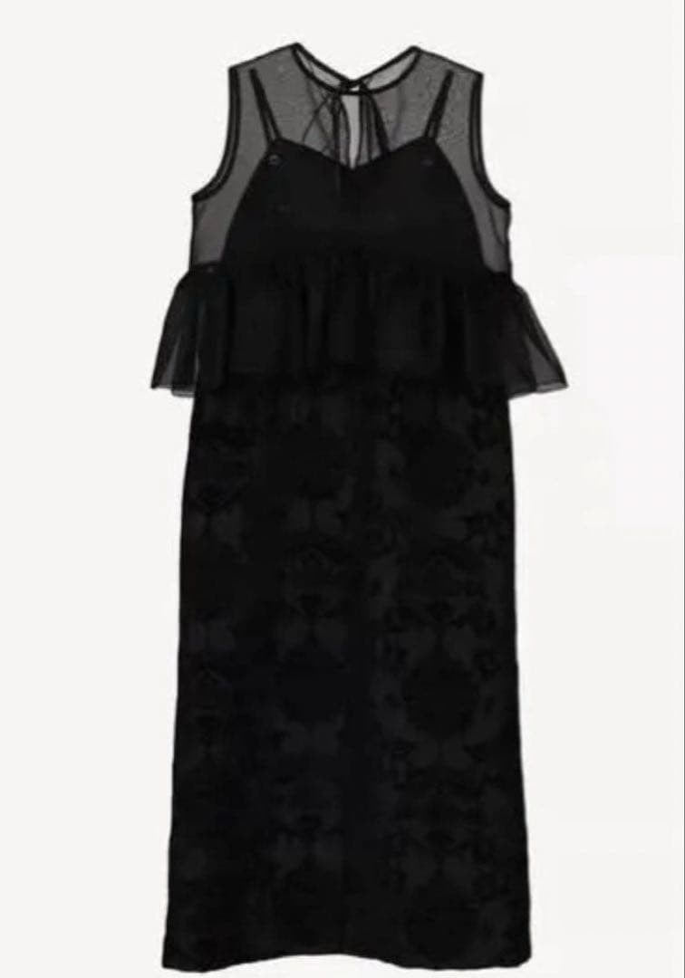 スーツ・フォーマル・ドレス Acka. sheer vest camisole one-piece