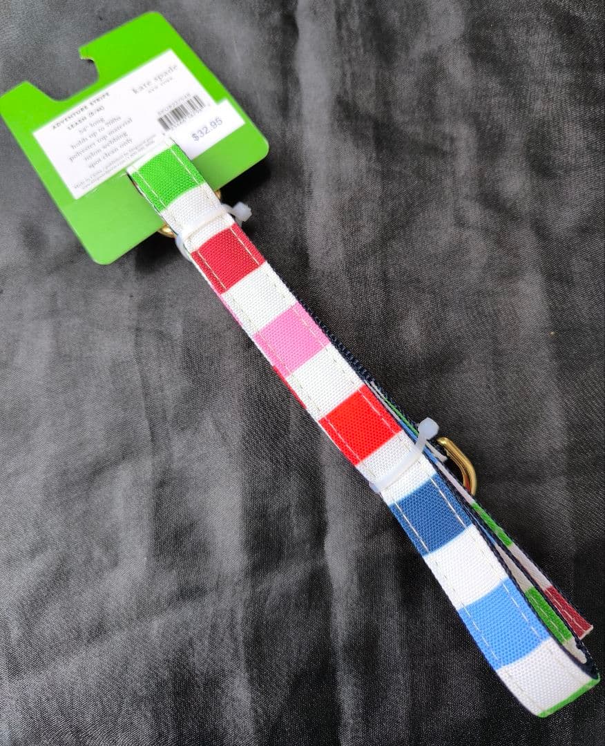 新品 ケイトスペード アートドット 首輪 リーシュ S/M バンダナS/M