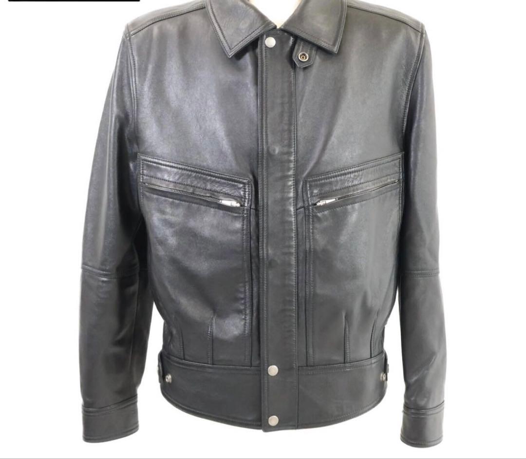 サンローラン レザージャケット（ドラム ラムスキン） サイズ 48