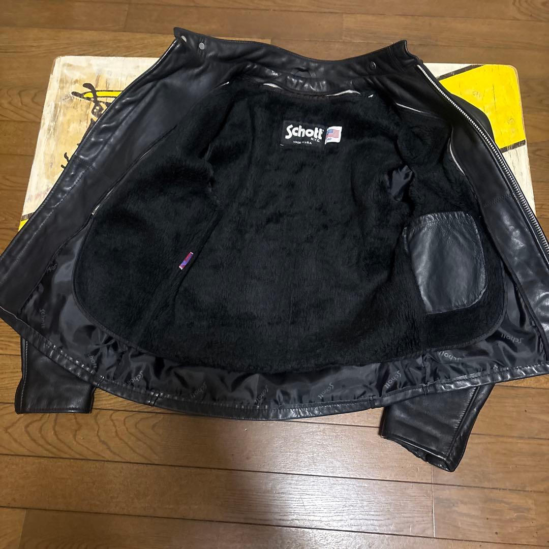 美品‼️schott641 40インチシングルライダース　インナーボア付