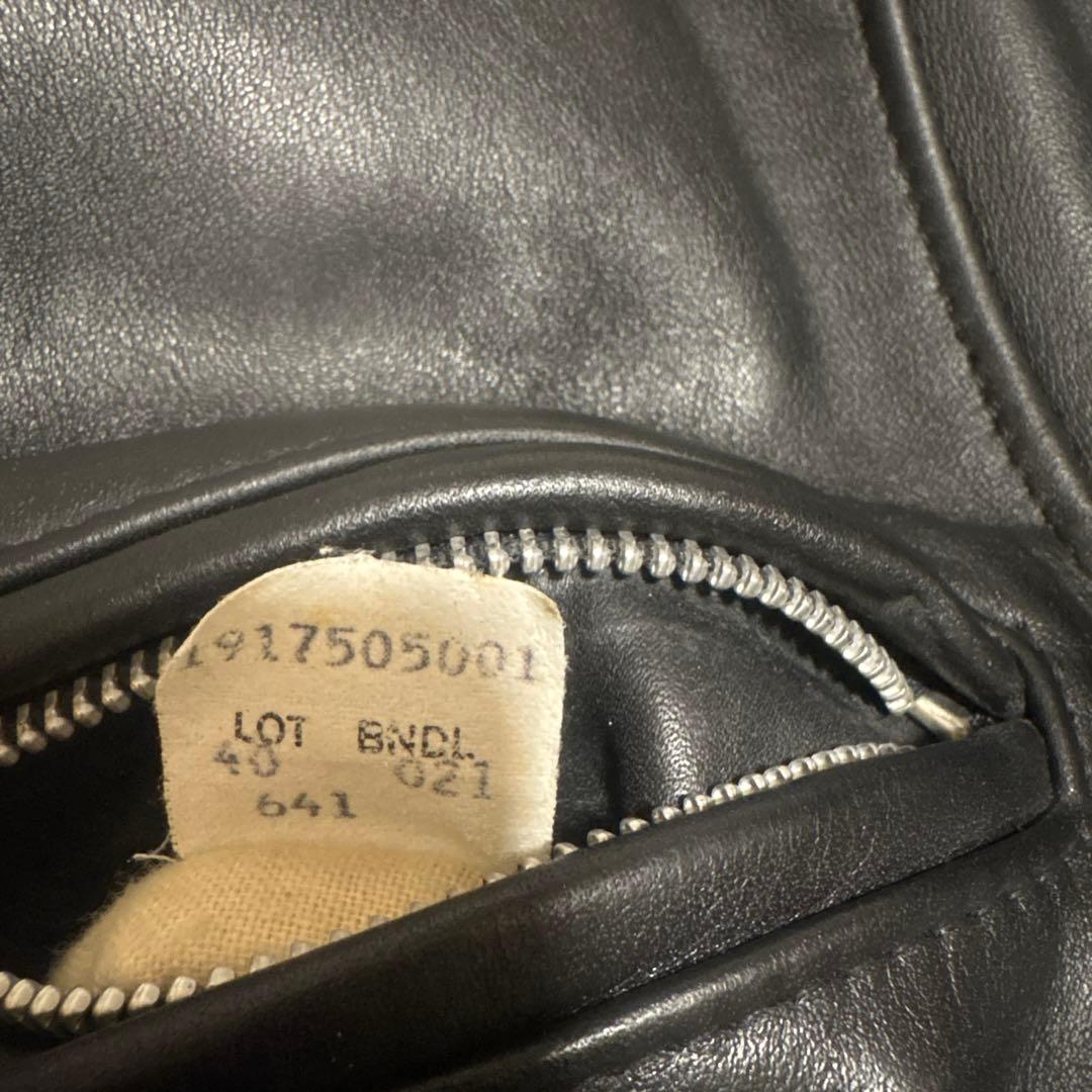 美品‼️schott641 40インチシングルライダース　インナーボア付