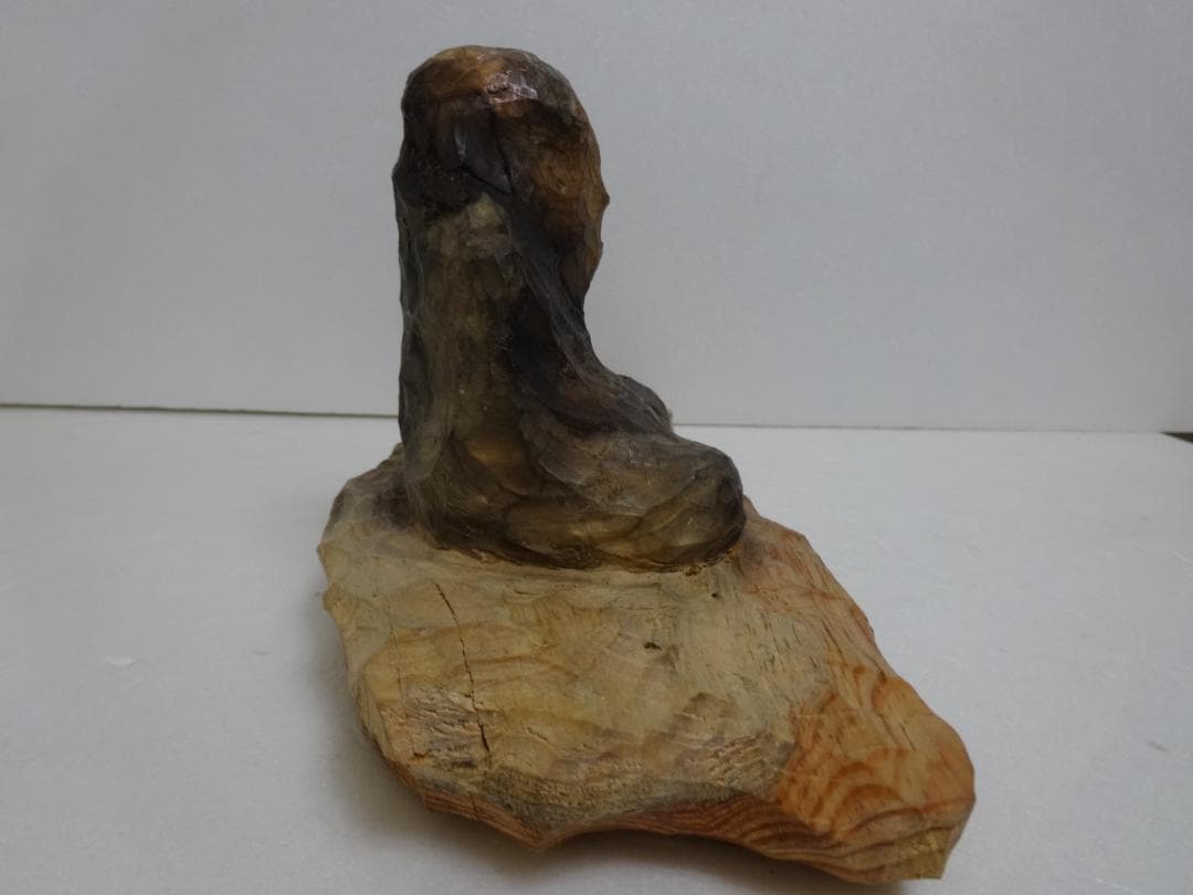 ★岸野承　座　壬寅　松材　 現代アート モダン★