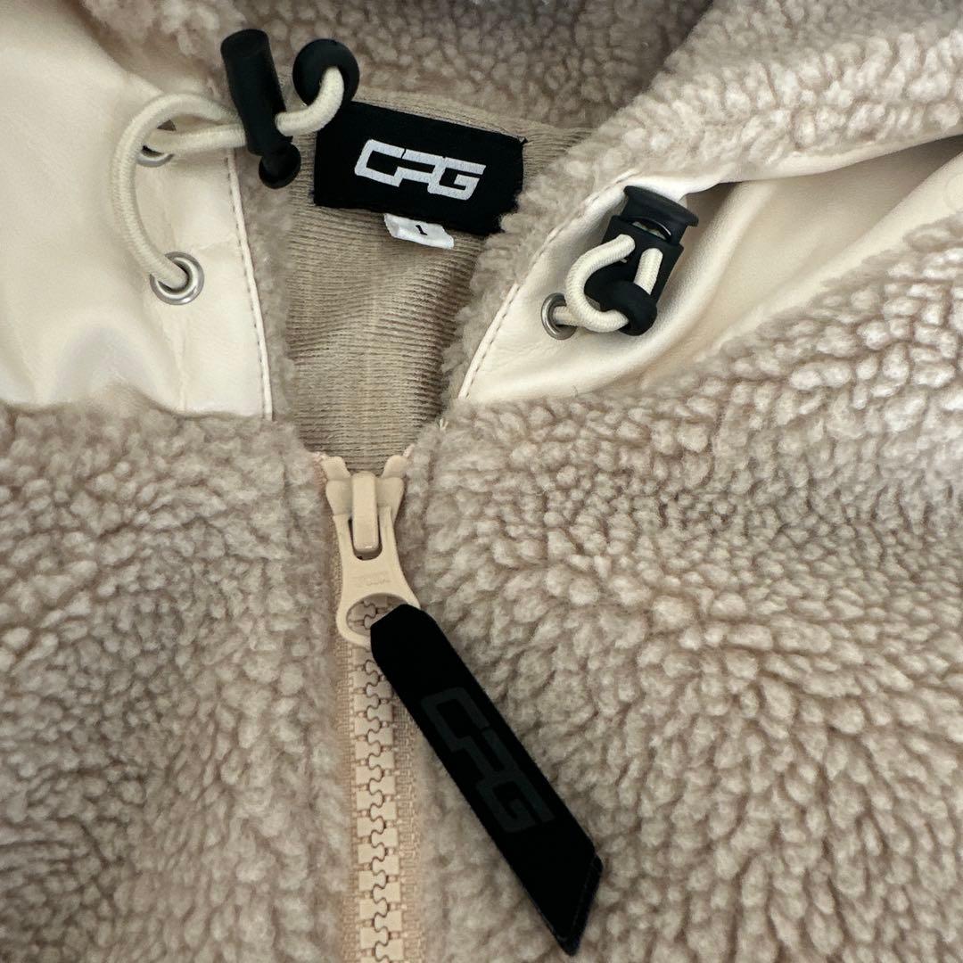 CPG GOLF クロップド丈 ボアジップパーカー