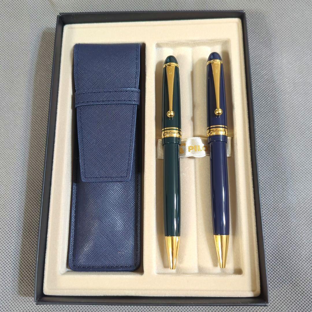 パイロット「カスタム74ボールペン」ツイスト式　ダークグリーン＆ダークブルー