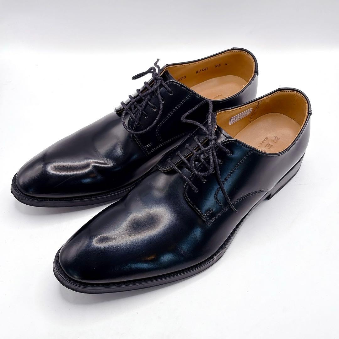 【美品】リーガル　ビジネスシューズ　810R プレーントゥ　ブラック　25