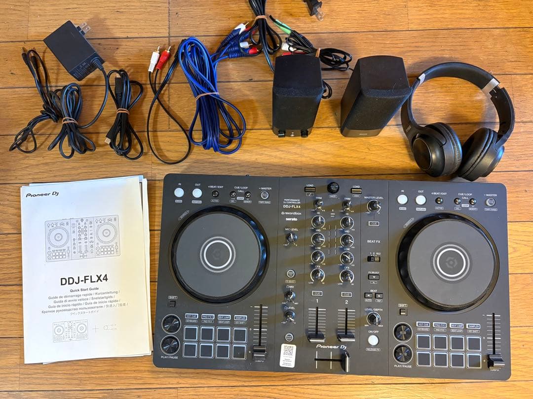 ddj-flx4 初心者9点セット ヘッドホン スピーカー 込み