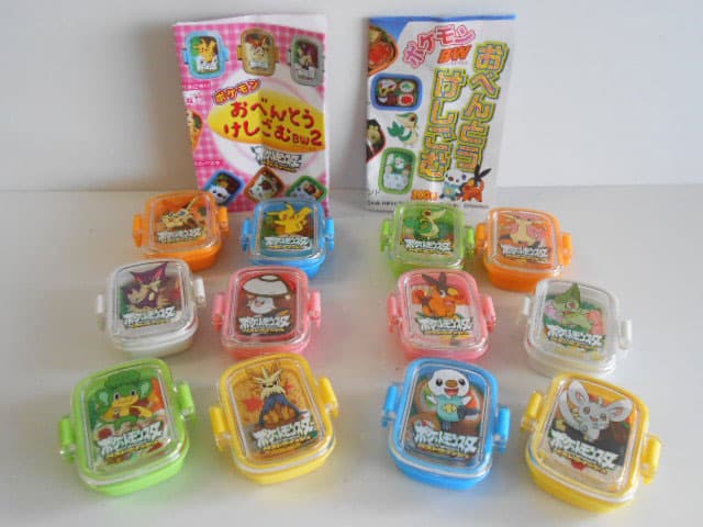 ♯Ivc27BjポケモンおべんとうけしごむBW1＆2フルコンプ12種