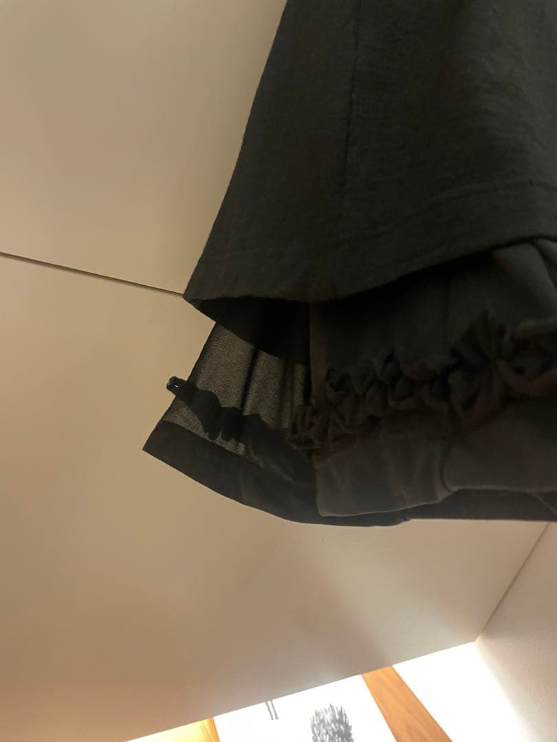 コムデギャルソン●ウールレースパンツ●ブラックパンツ