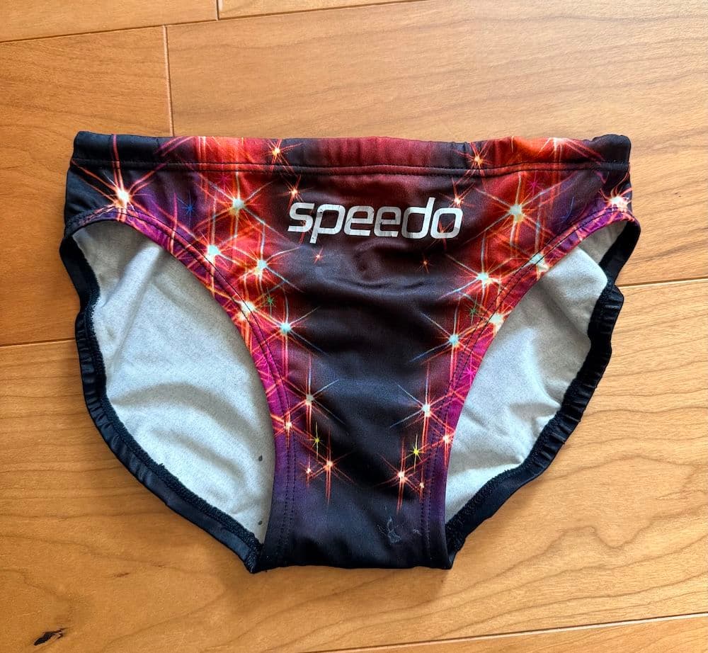 【美品】SPEEDO　アクアブレード　ダイナカット　L　光沢　ウロコ　競パン