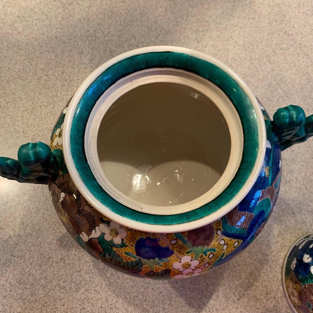 【美品】九谷焼　大香炉　玉竜造　日本伝統工芸品