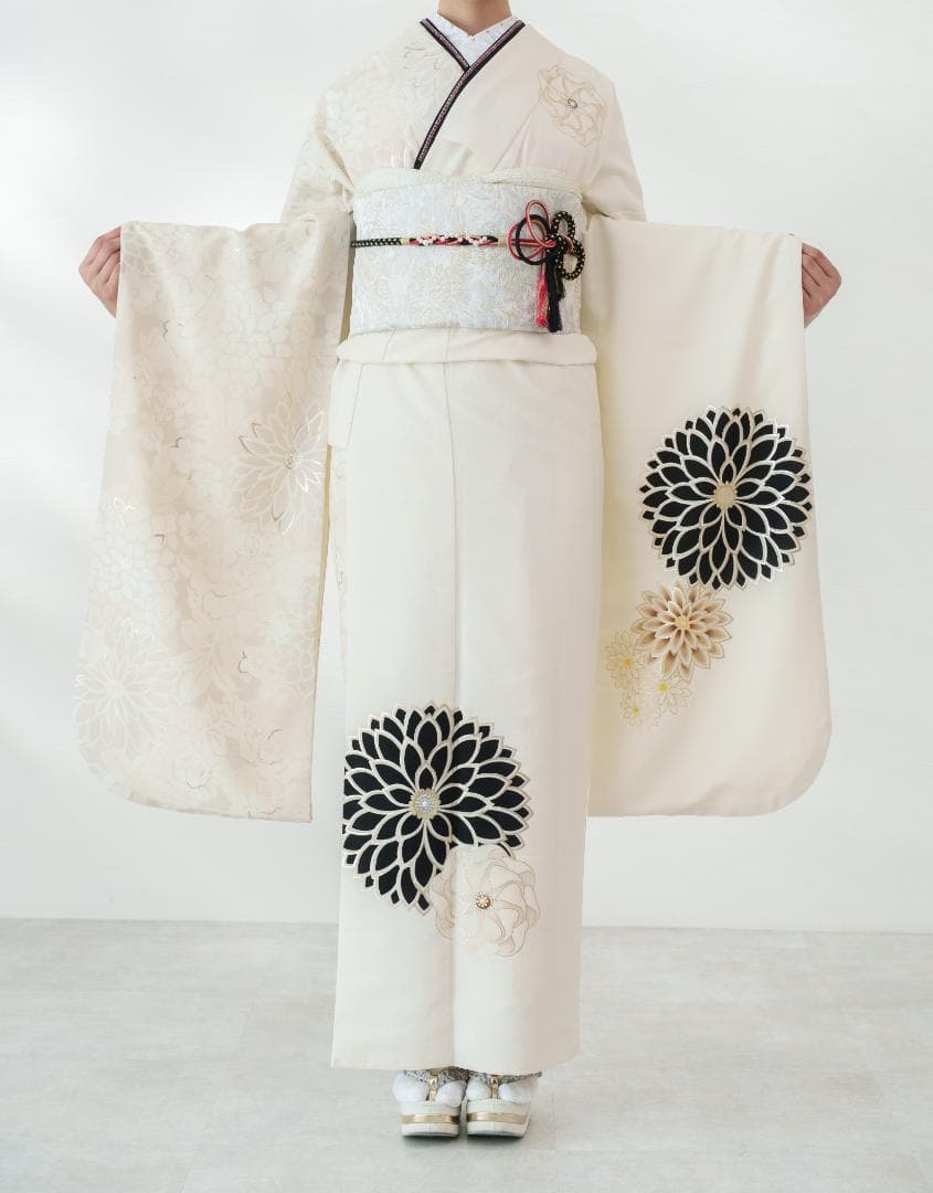 ≪美品≫正絹　振袖９点フルセット【743】【155cm~165cmの方用】