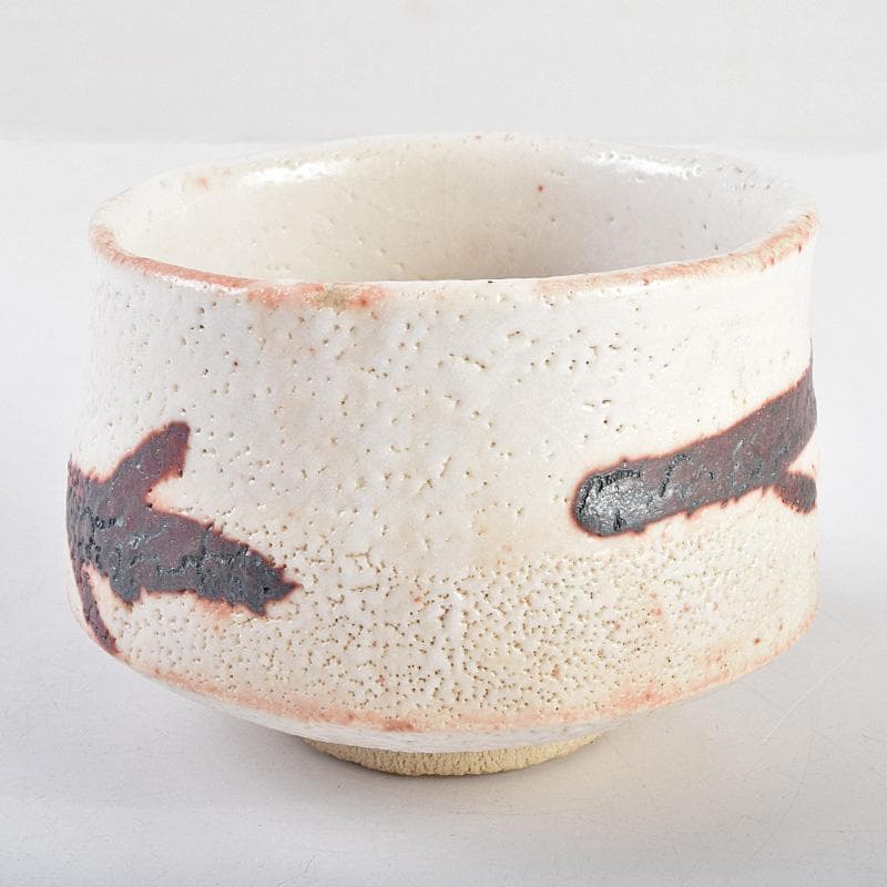 茶道具　人間国宝　荒川豊蔵作　絵志野　茶碗　銘二人静　鵬雲斎極め箱　MR9320