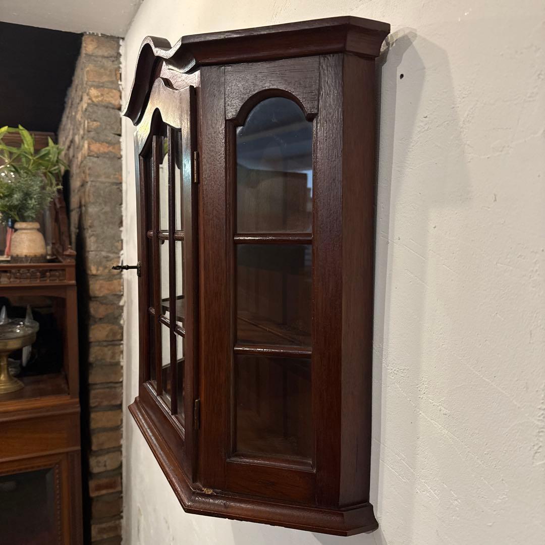 ビンテージ　 ウォールガラスキャビネット