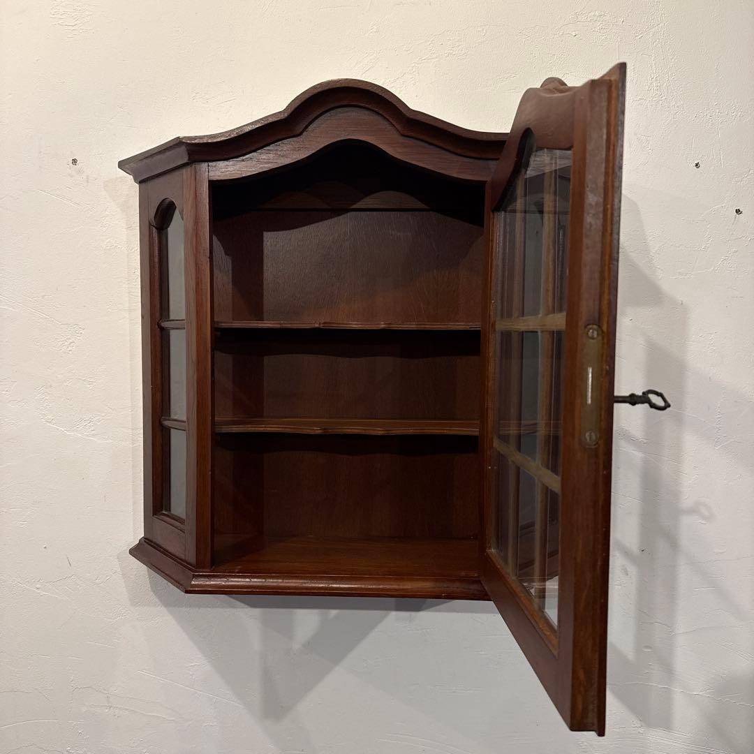 ビンテージ　 ウォールガラスキャビネット