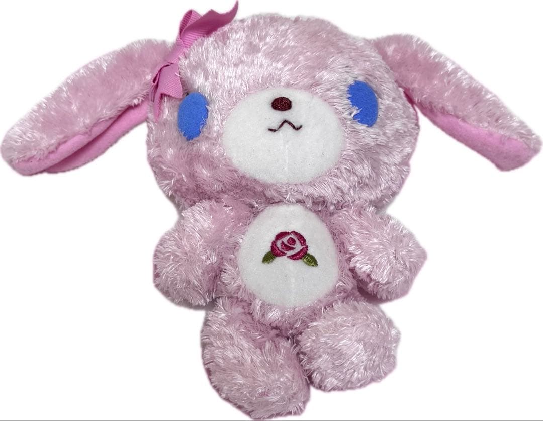 ごく稀少サンリオ　シュガーバニー ぬいぐるみ（ピンク／リボン）