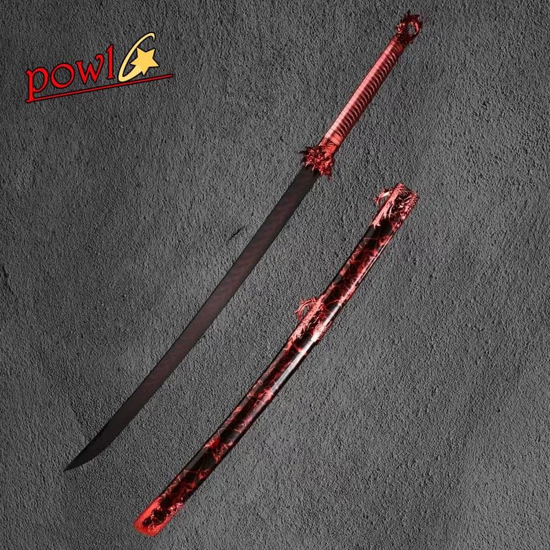 103.48cm未研磨刀カタナ剣レッドドラゴンブレードディスプレイコレクション