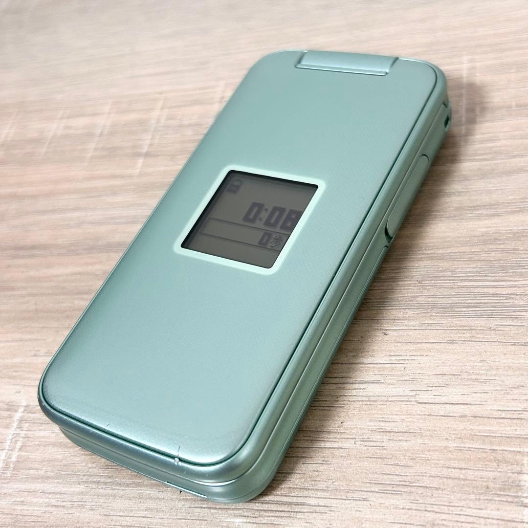 FUJITSU らくらくホン F-02J ミントグリーン 取説/ガイド/充電器付