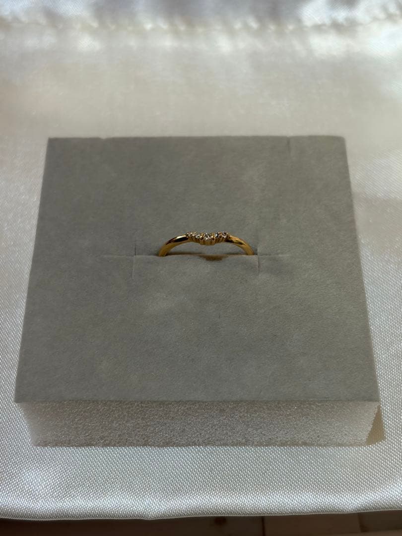 【ete】　K10YG ダイヤモンド　ピンキーリング　3号