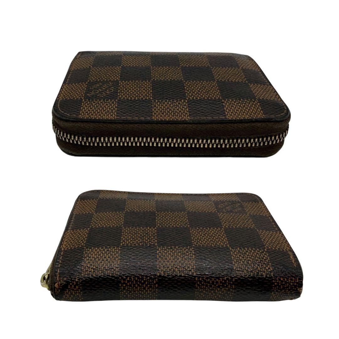 ルイヴィトン　パース　ラウンドファスナー　ダミエ　ブラウン　茶色　小銭入れ