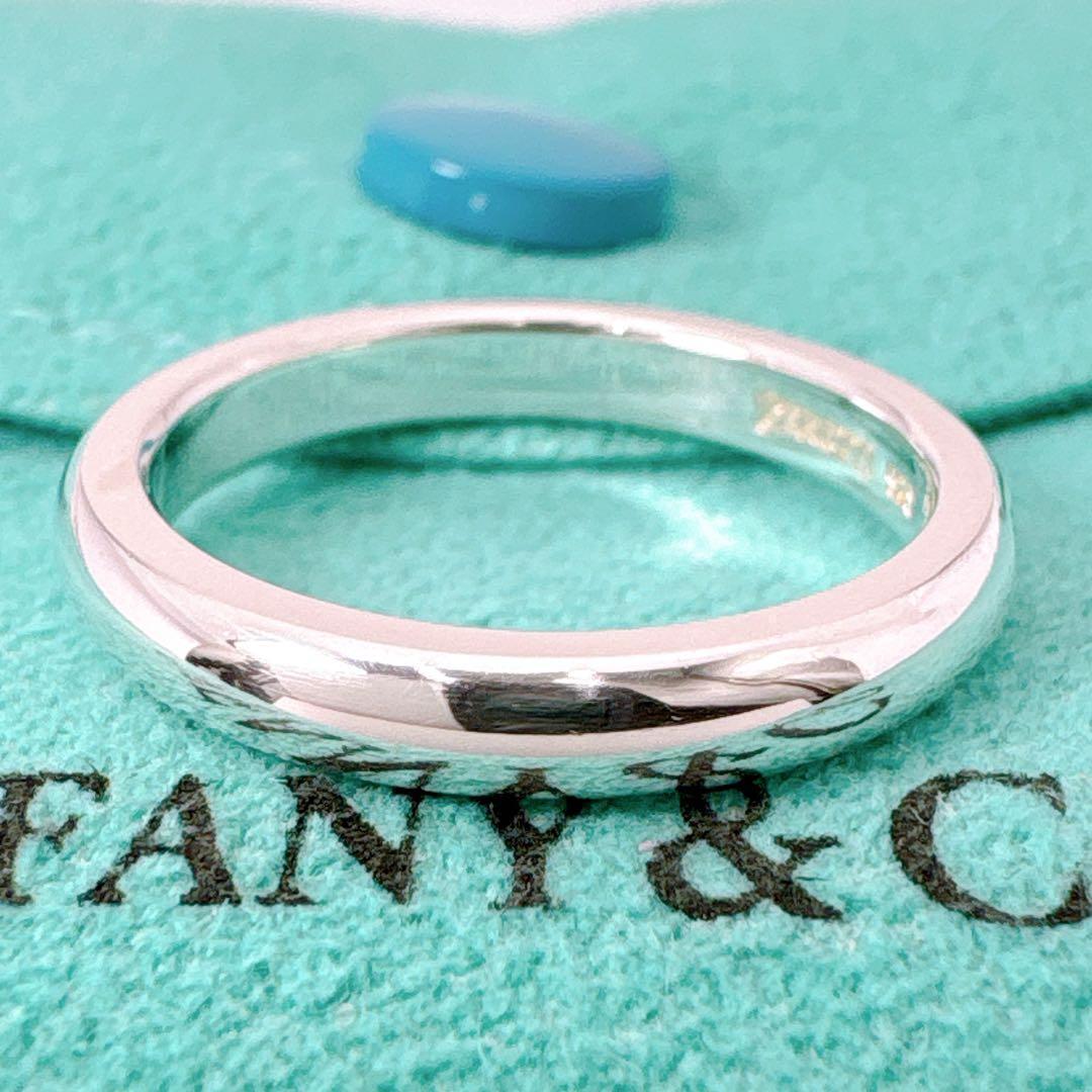 極美品 ティファニー スタッキングバンド ルビー リング 9号 シルバー925