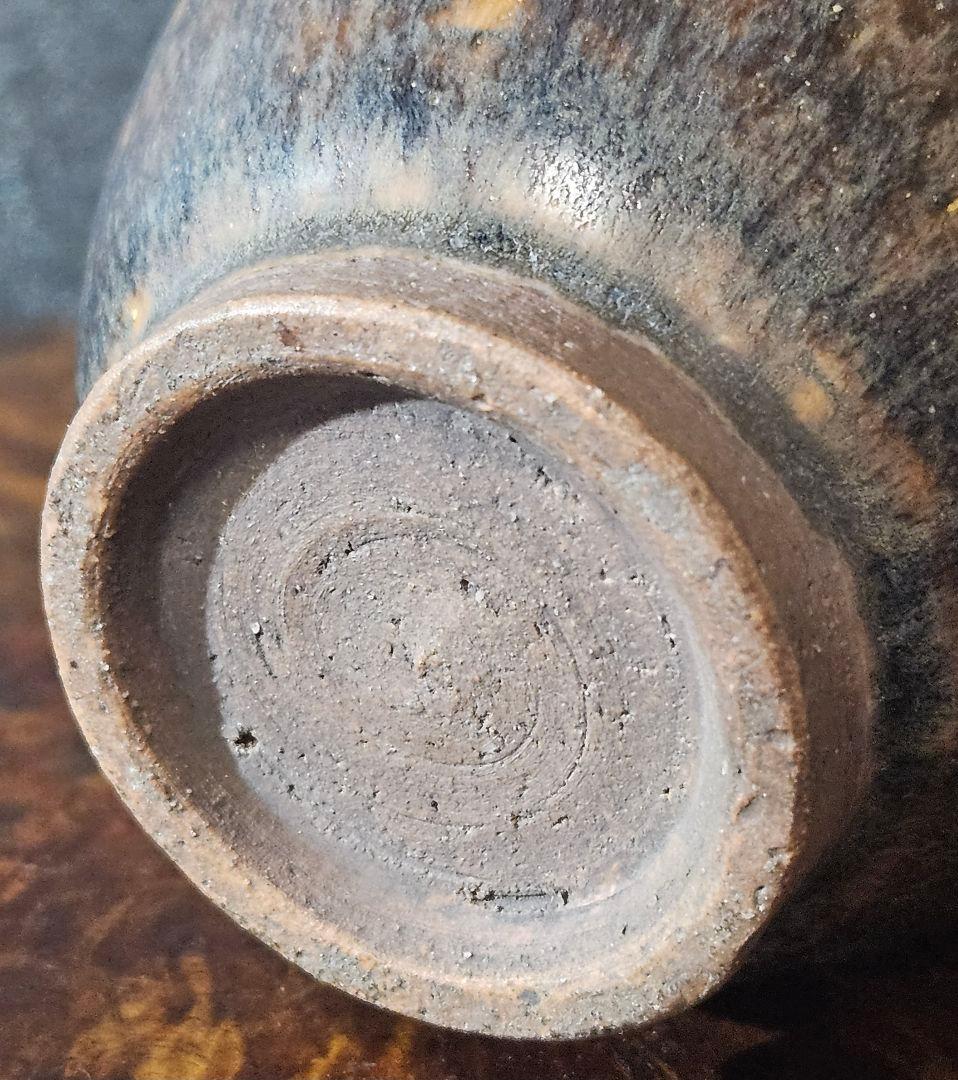 15〜16世紀　中国南方系古陶磁　東南アジア古陶磁　褐釉　陰刻文様　小壺花入茶入