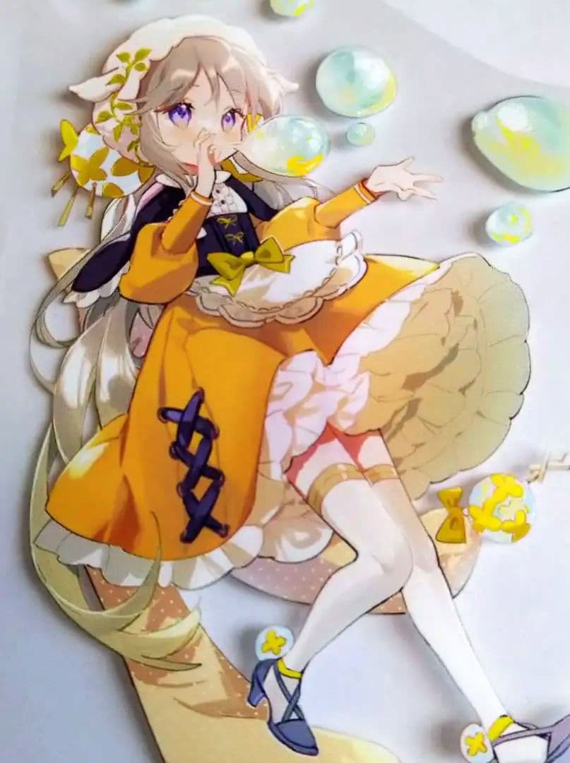 J18＃朝顔(PET)照妖鏡手帳切り売り海外人物マステケモ耳女の子