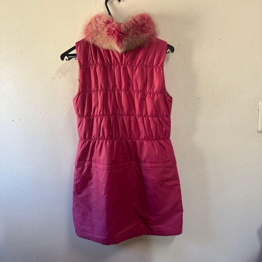 ファー付きピンクダウンベスト　アルチビオ　サイズ36