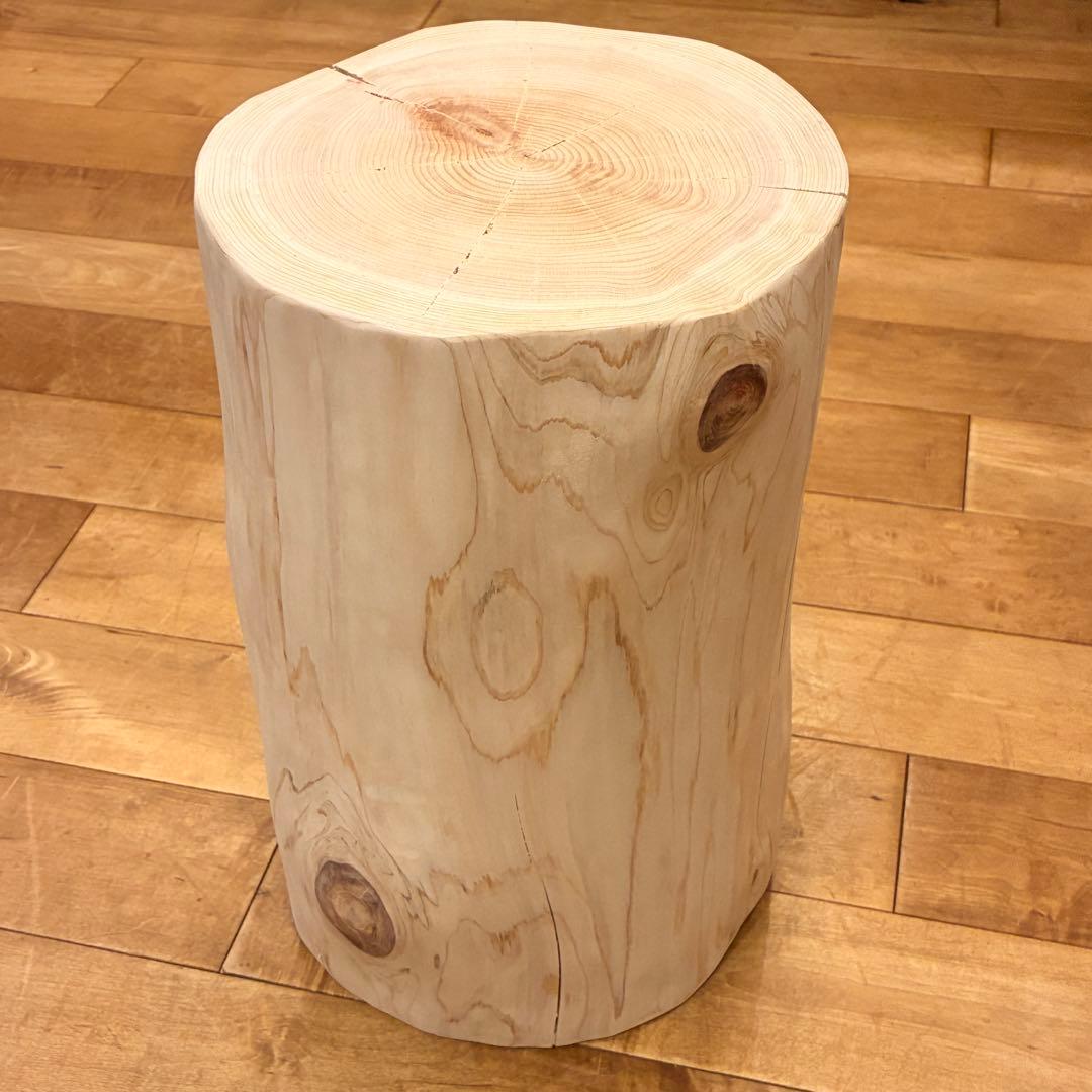 檜　丸太　椅子　スツール　No.1346